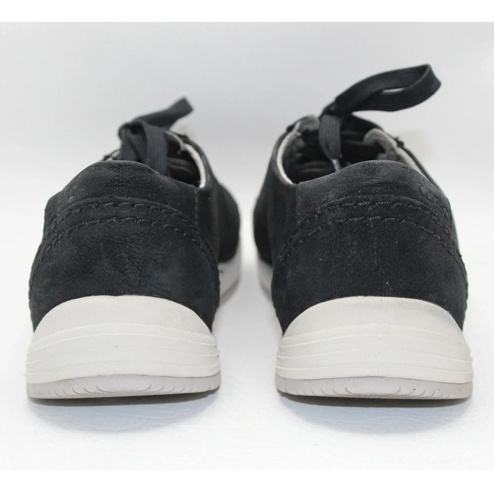 Dansko Henriette Black Nubuck Leather Lace Up Sneakers Womens 37 5906102400